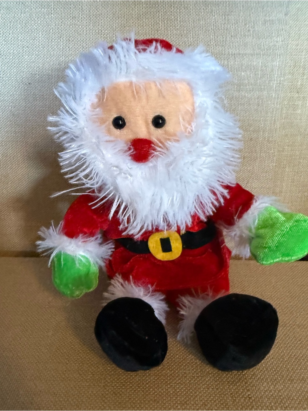 Plush Santa Claus Stuffed Toy in Red, White & Green